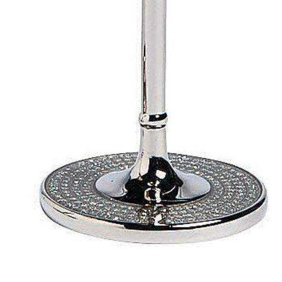 B42-NEW Pair (2) Rhinestone Base Toasting Glass Champagne Flutes - Picture 2 of 2